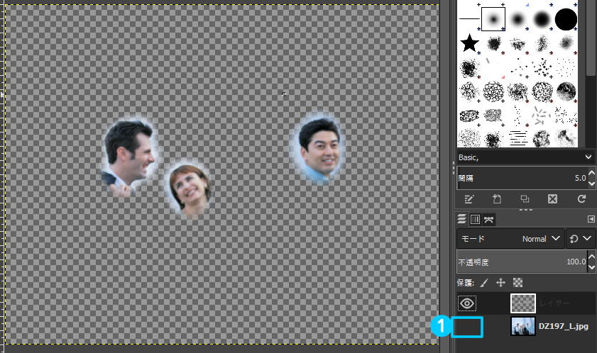 GIMP(日本語)使い方 - 写真に写った他人の顔のモザイクやぼかし方